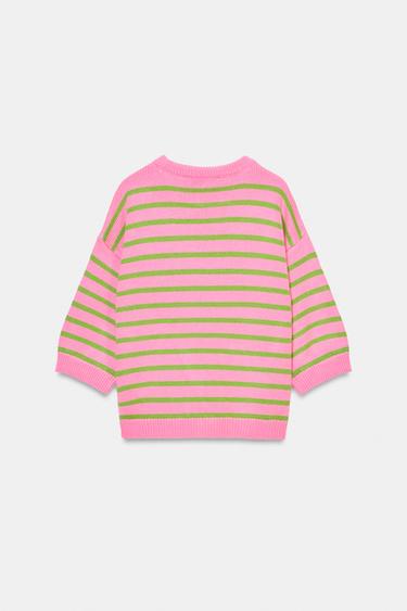 STRIPED KNIT JUMPER - Green stripe by Zara - Image 7