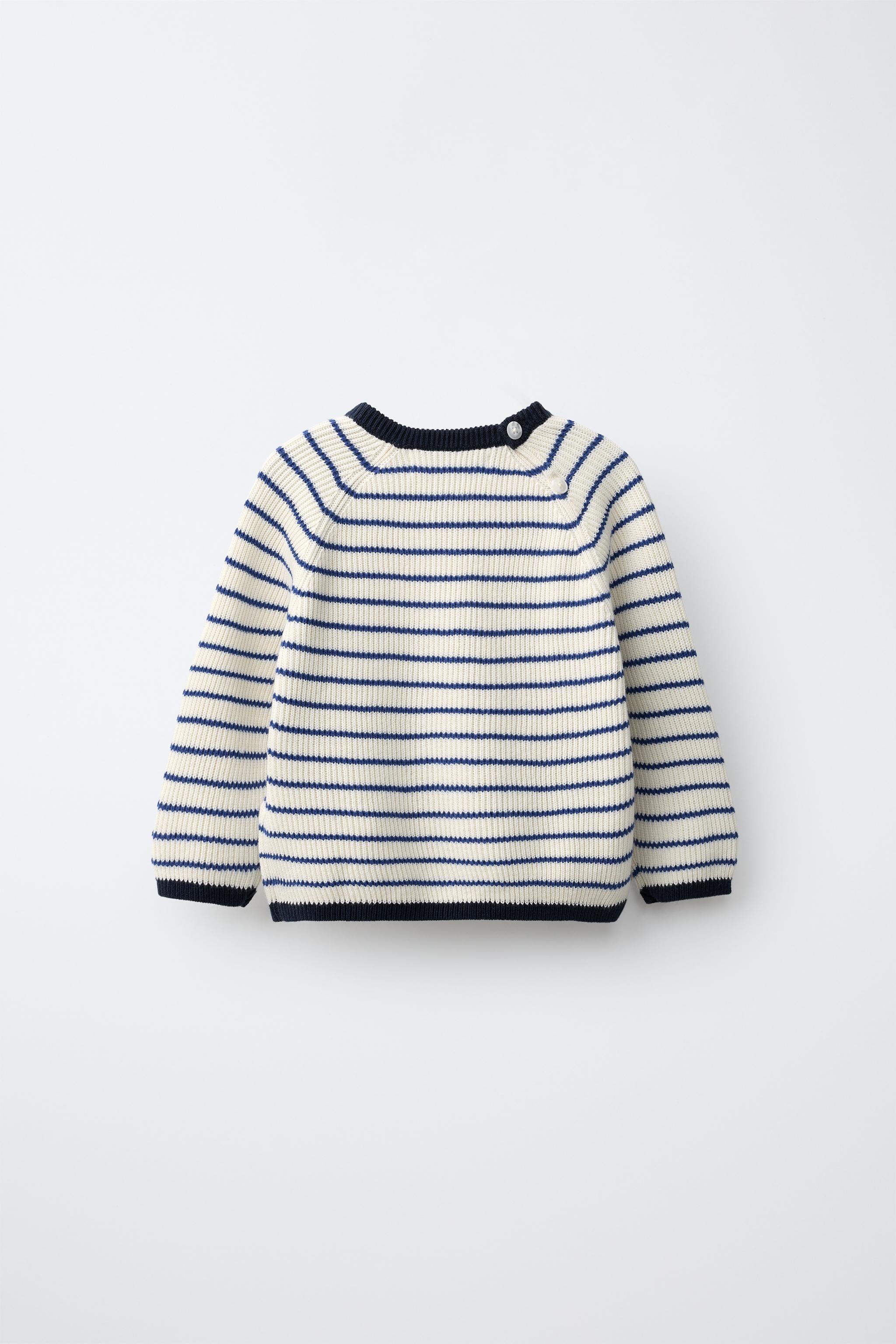 ボーダーニットセーター - ブルー | ZARA Japan / 日本