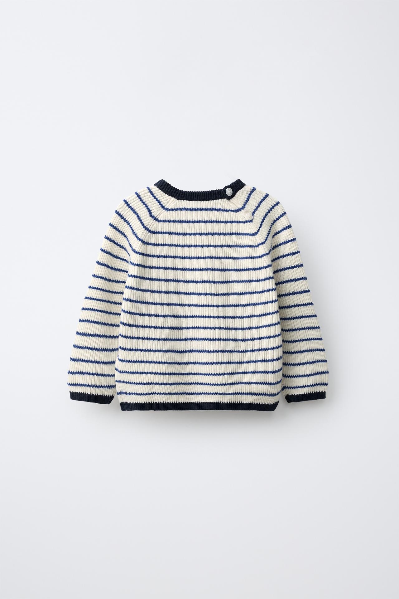 PLAIN KNIT JACKET — Blue