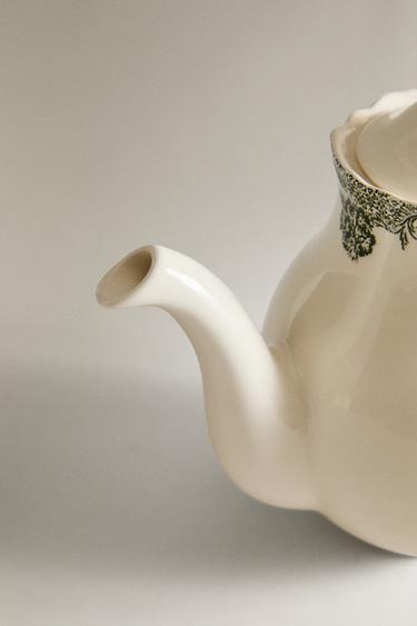 THÉIÈRE FAÏENCE FLORALE - Vert olive de Zara - Image 2