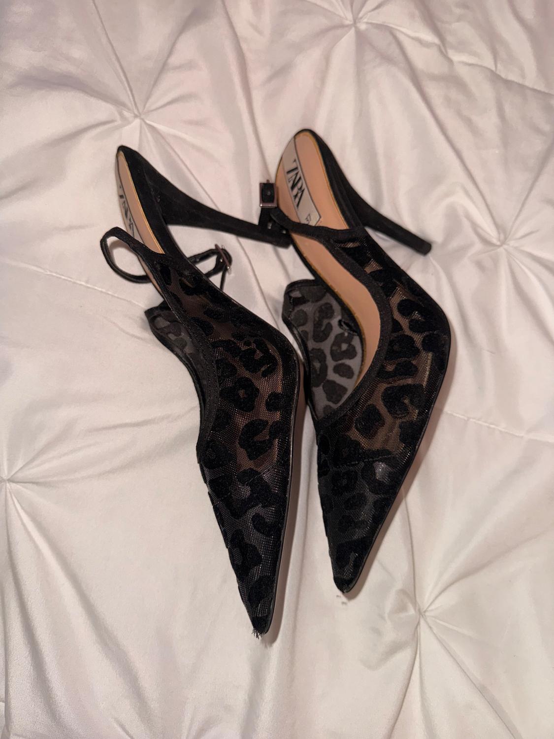 LEOPARD BLACK HEELS - Image 6