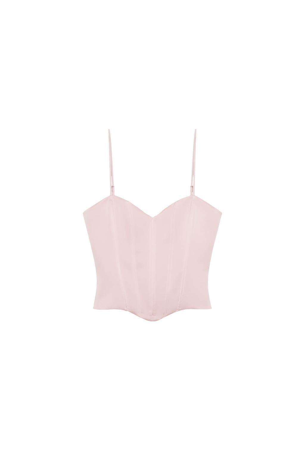 SATIN EFFECT CORSET TOP - image 3