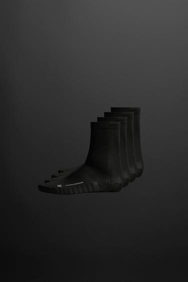 RUNNING SOCKS 2-PACK - Black by Zara - Image 0
