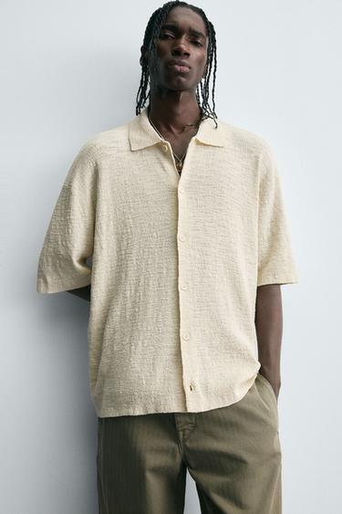 IRREGULAR KNIT SHIRT - Oyster-white by Zara - Image 5