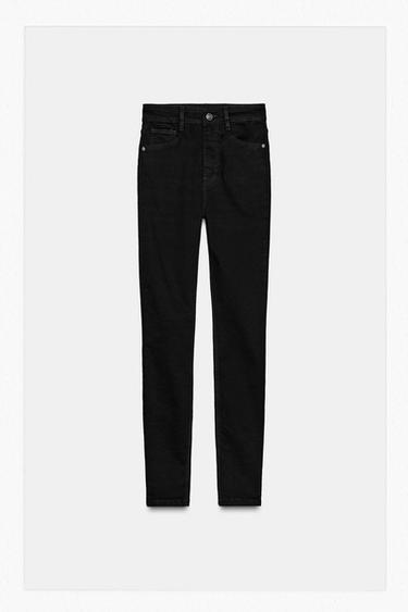 Zara TRF HIGH WAIST SKINNY JEANS - Black