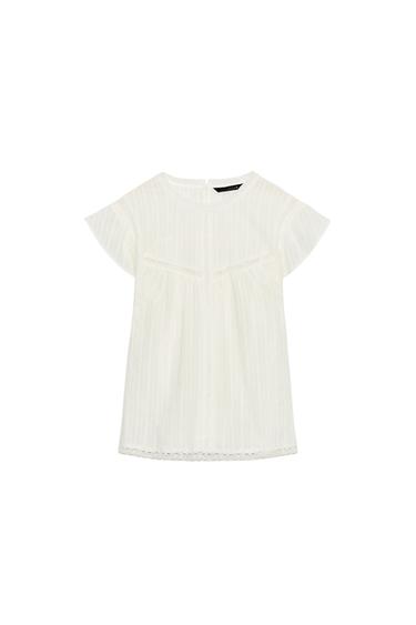 ROMANTIC LADDER-TRIM TOP - Ecru by Zara