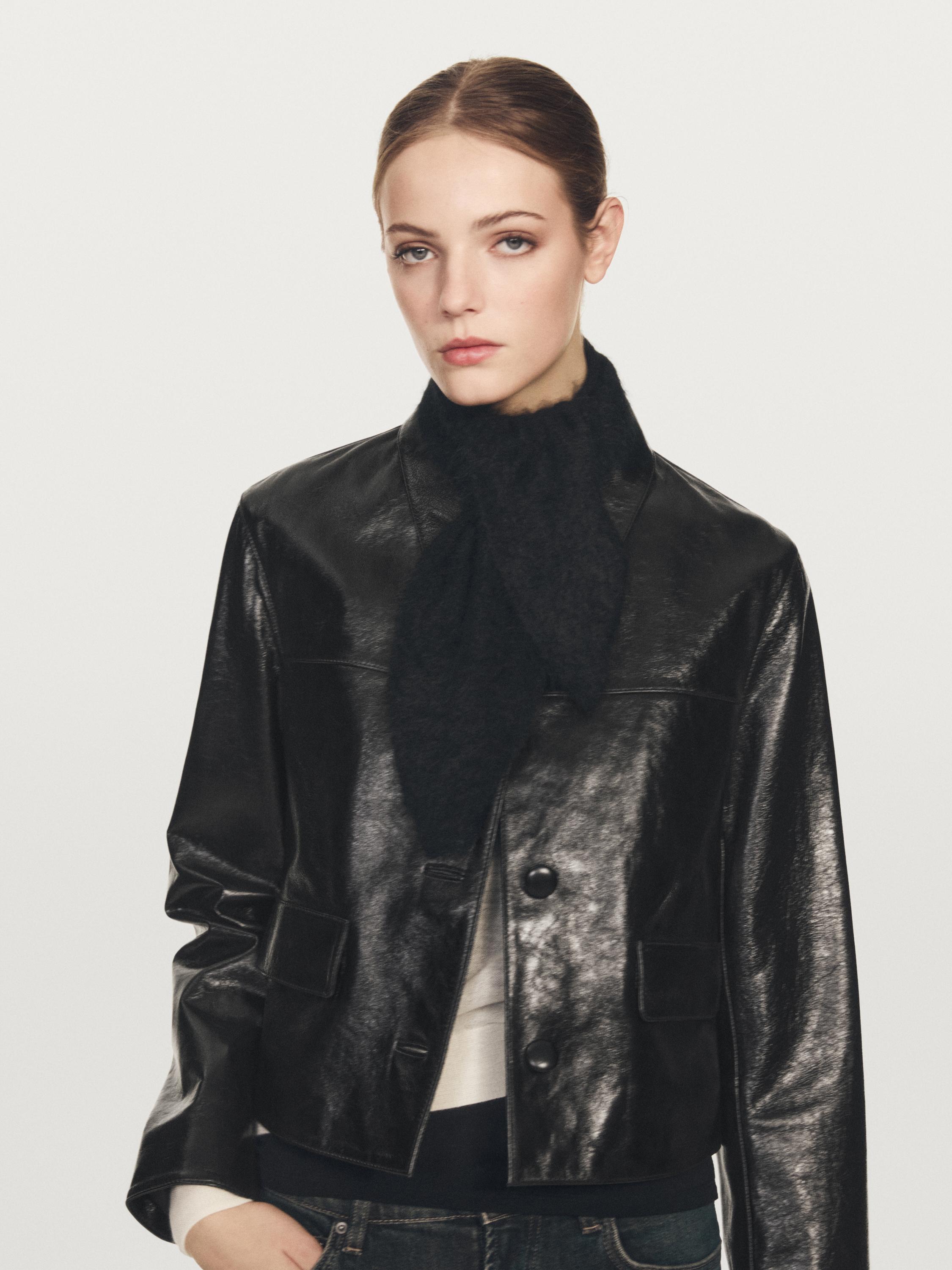 100% cashmere knit tie with bow