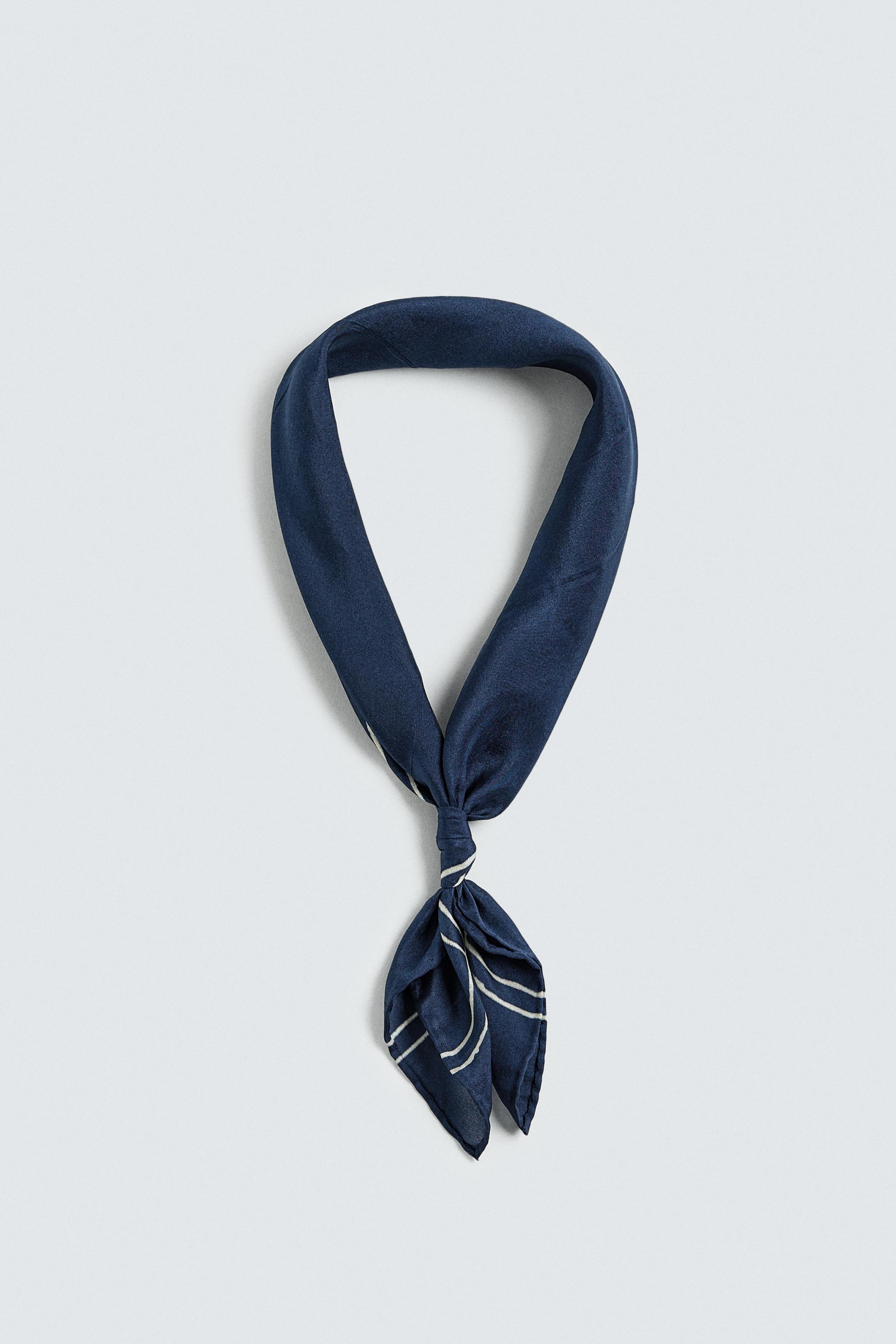 【SS25_week12 】Supreme Silk Bandana（Navy） Supreme Silk Bandana Blue - SS25 - US