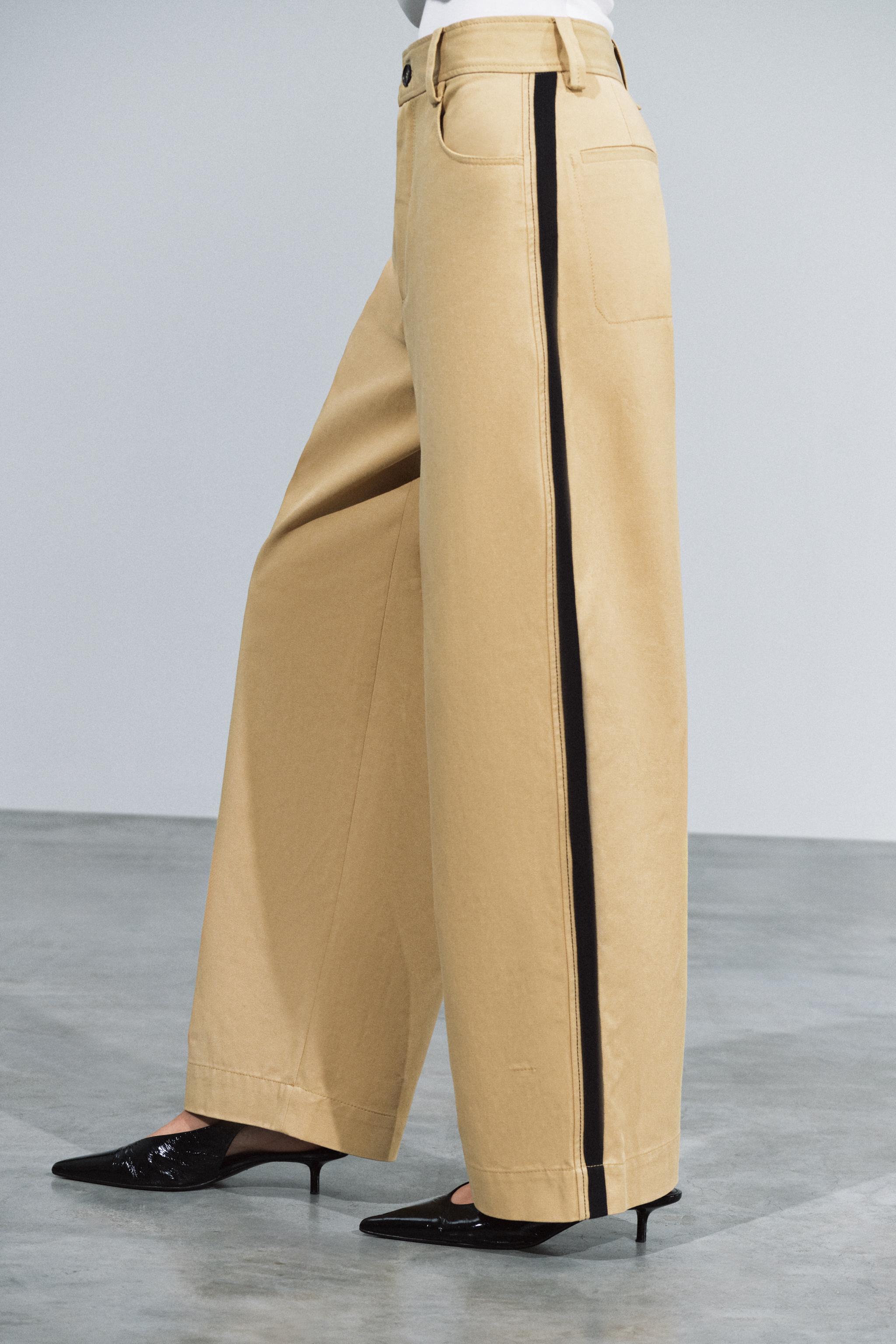 ZW COLLECTION BAGGY PANTS WITH SIDE STRIPE
