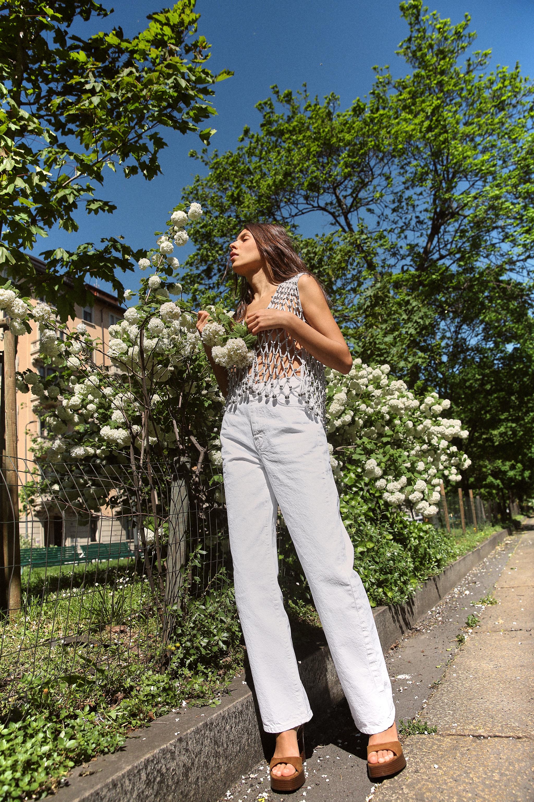 CROCHETED METAL BEADING VEST