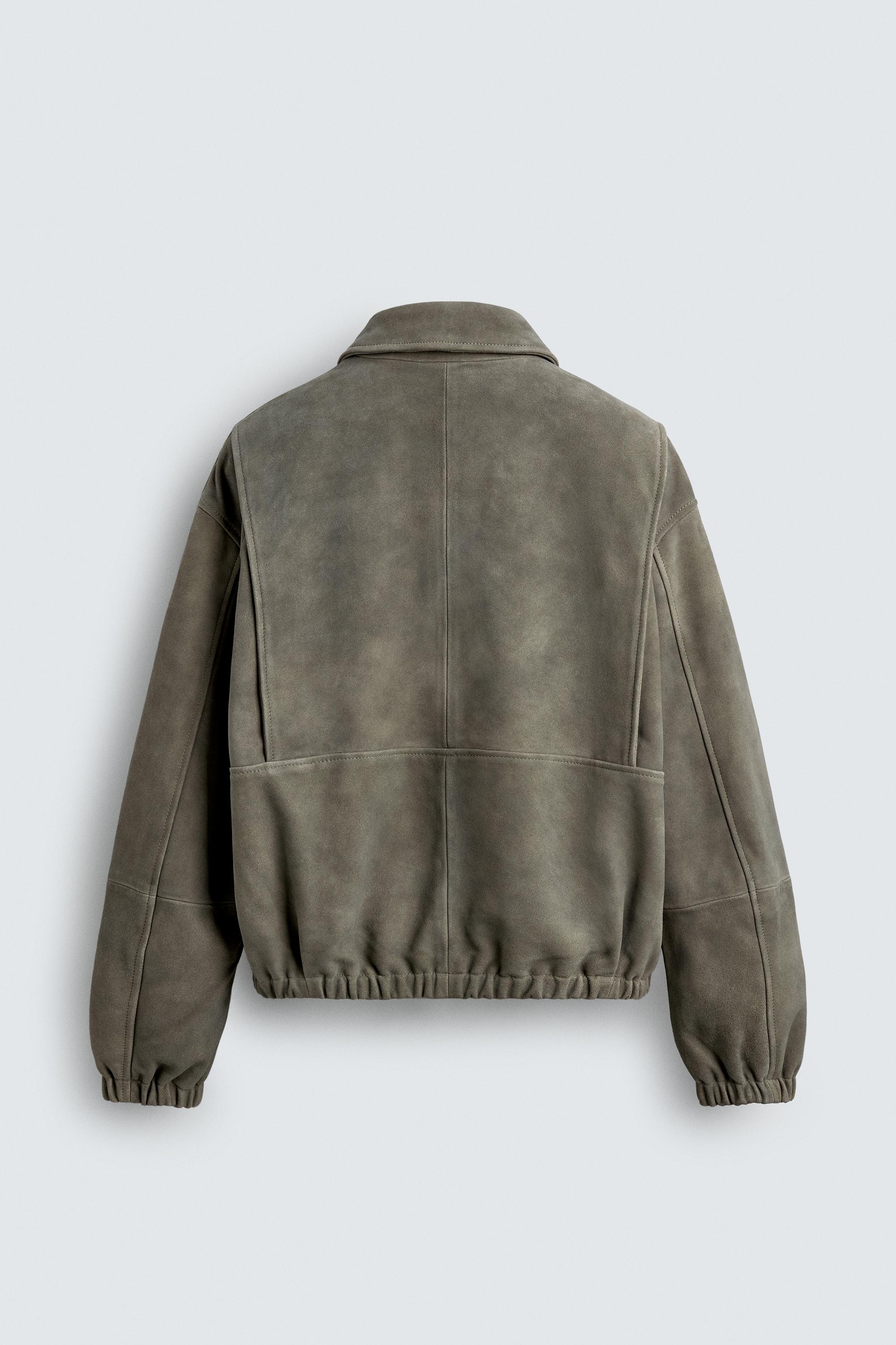 SUEDE-FINISH LEATHER JACKET