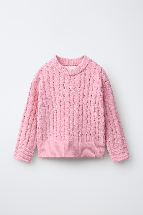 JERSEY PUNTO OCHOS CHENILLA - Rosa de Zara - Imagen 0