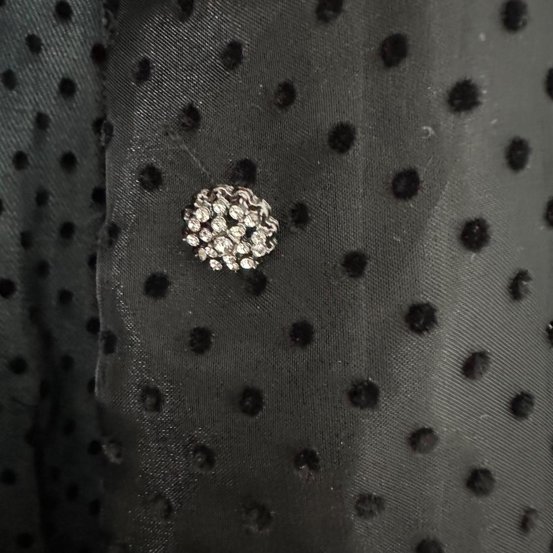 DOT BLOUSE WITH CONTRASTING COLLAR - Image 3
