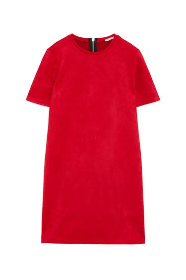 SUEDE EFFECT DRESS