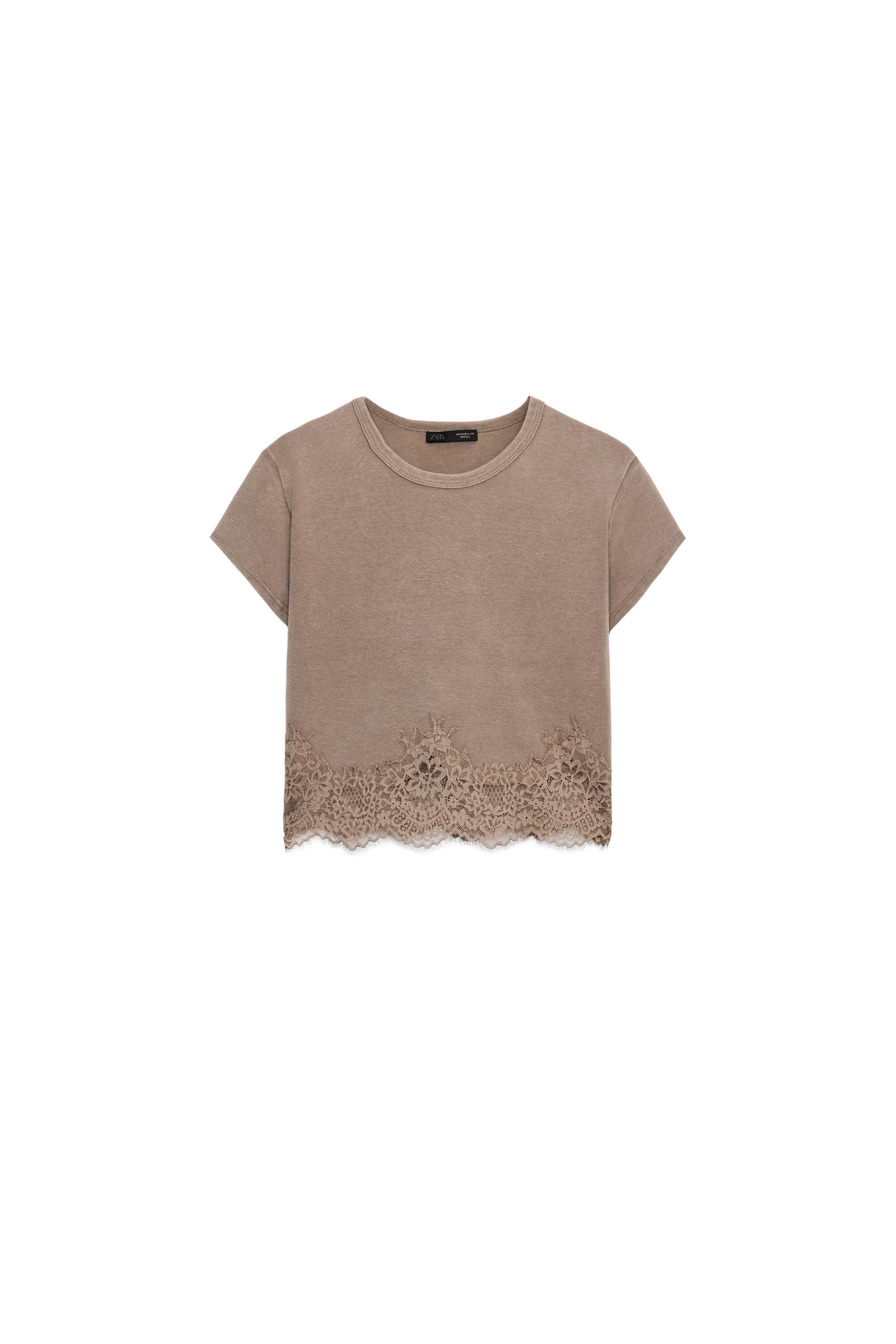 【ZARA】レースショートTシャツ　L サイズ 05063821707-f1.jpg?ts=