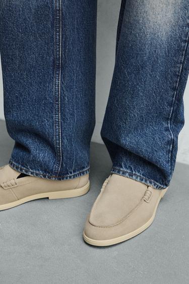 CASUAL LEATHER LOAFERS - Ecru White by Zara