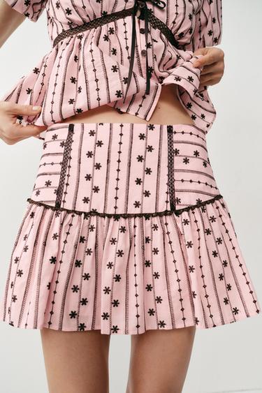EMBROIDERED SKORT - Pink by Zara - Image 2