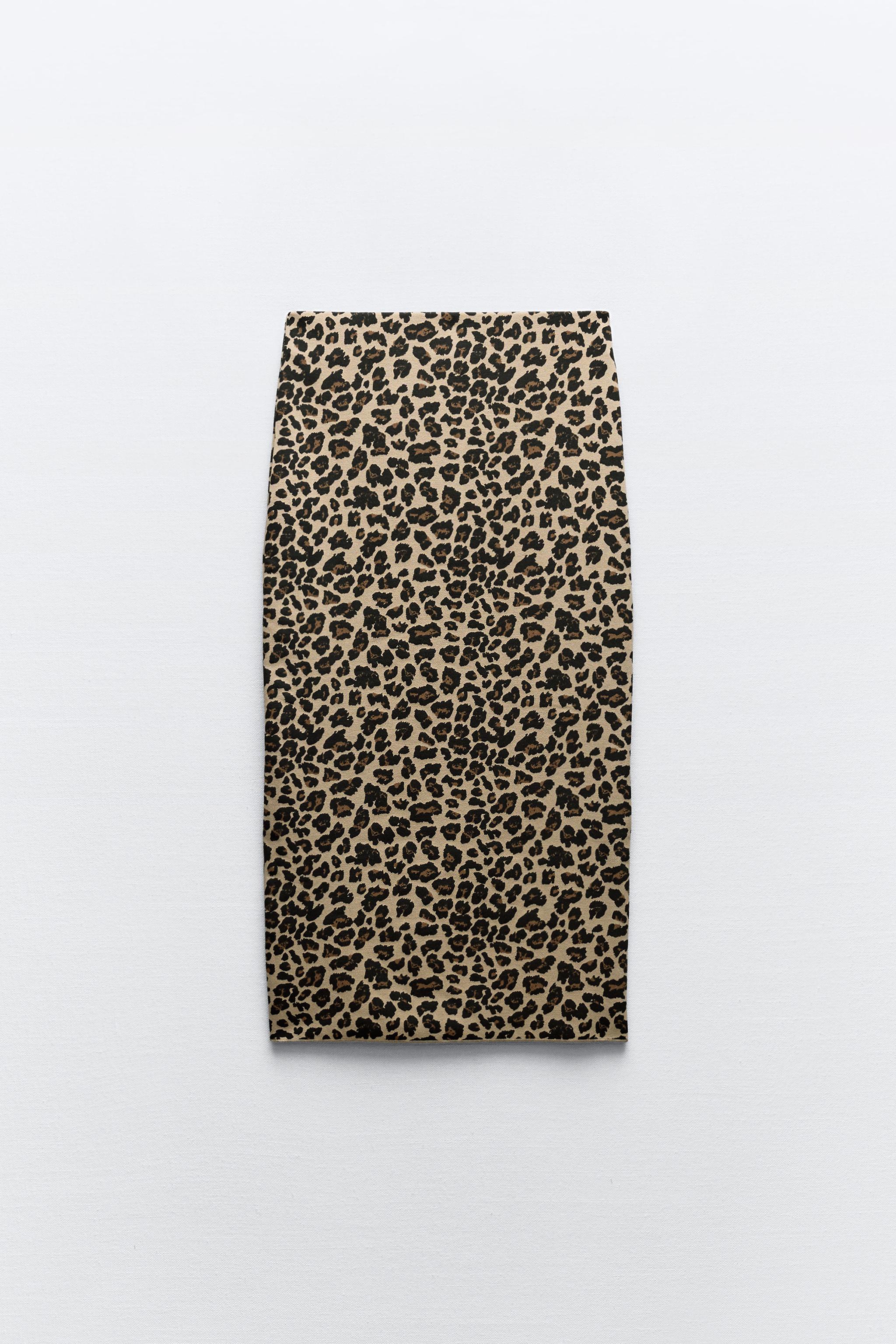 animal print skirts zara