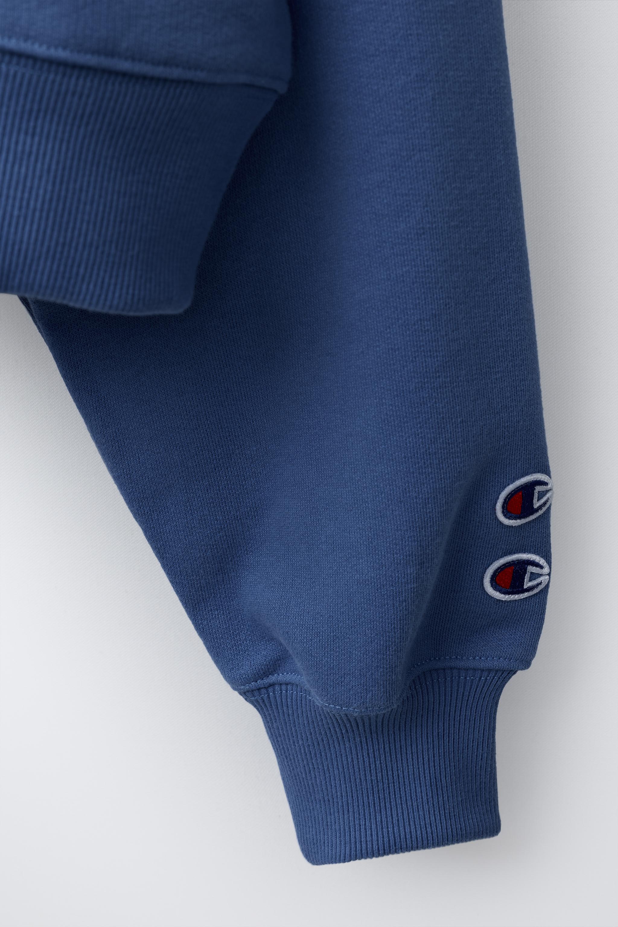 CHAMPION ® X ZARA EMBROIDERED SWEATSHIRT - Bluish | ZARA