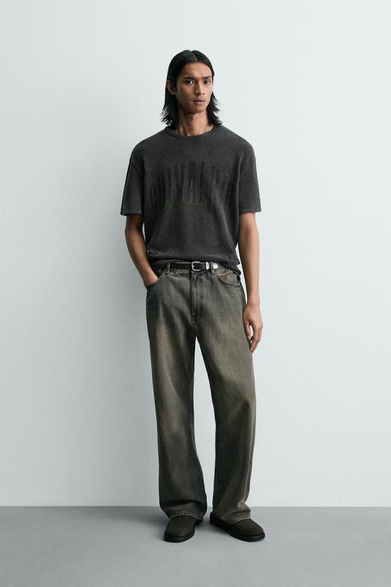 WASHED PRINT KNIT T-SHIRT from Zara - $49.90