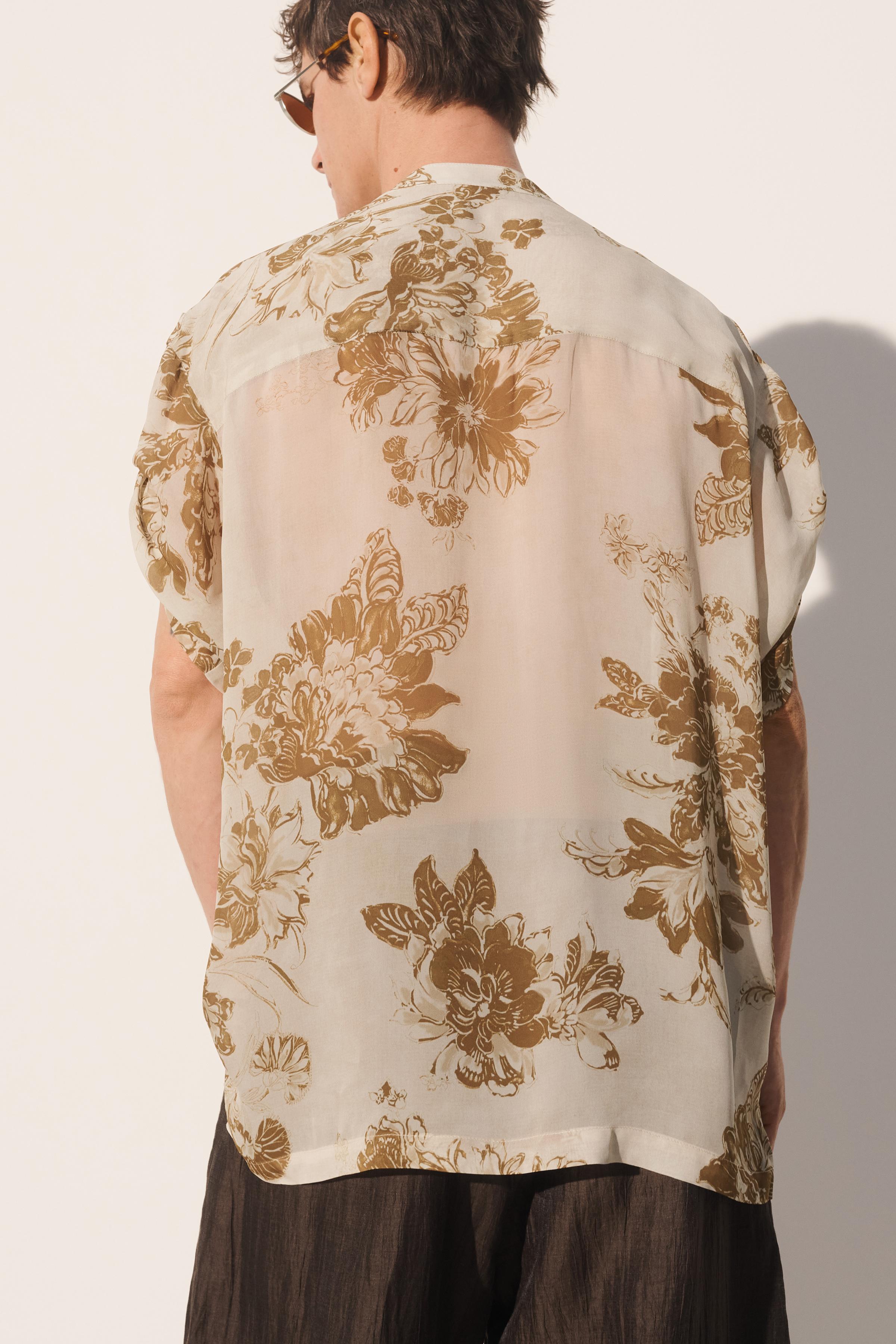 FLUID FLORAL PRINT SHIRT