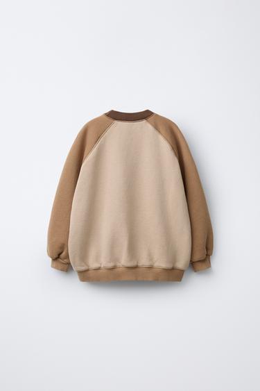 SWEAT À MANCHES RAGLAN - Beige foncé de Zara - Image 1