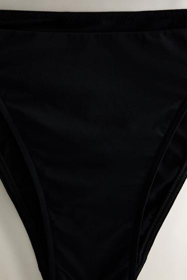 BEACH BIKINI BOTTOMS WITH THIN STRAPS - Black by Zara - Image 1
