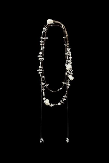 Zara 2-PACK PEARL SHELL BELTS - 109 - Image 0