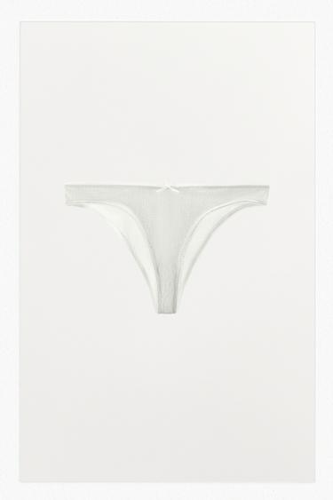 BASIC POINTELLE BRIEFS - White by Zara