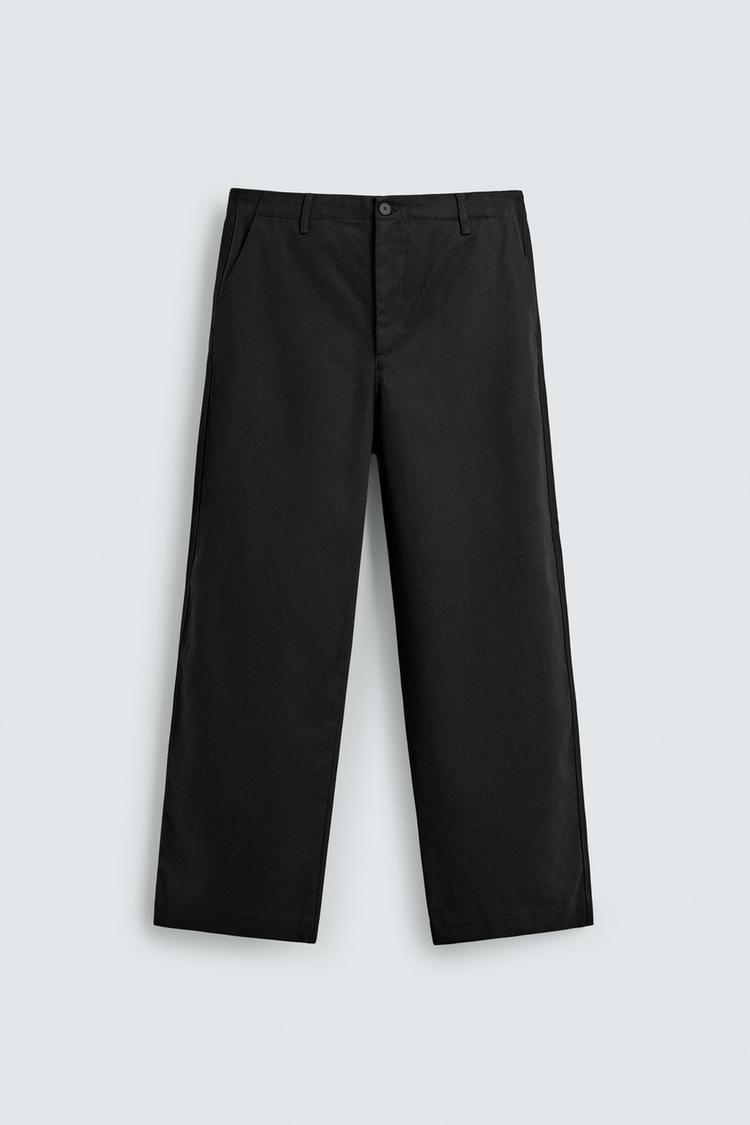 ZARA TEXTURED BALLOON FIT TROUSERS