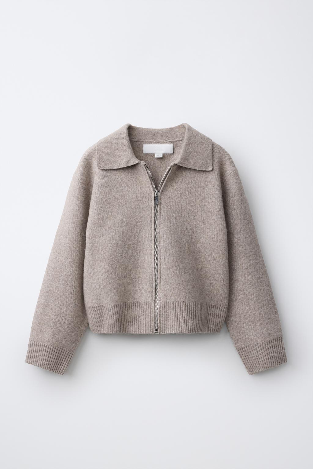 POLO COLLAR KNIT CARDIGAN