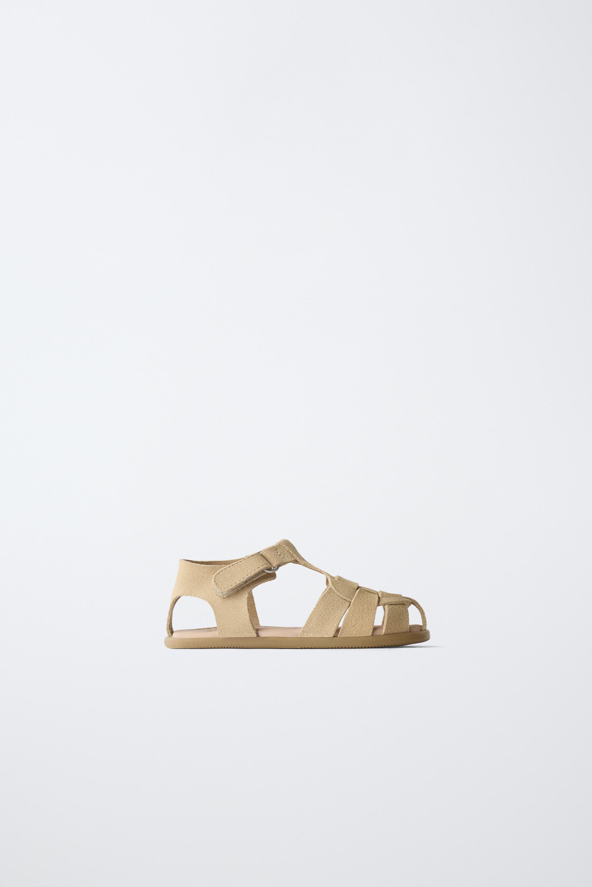 Детские сандалии Zara LEATHER BAREFOOT FISHERMAN SANDALS