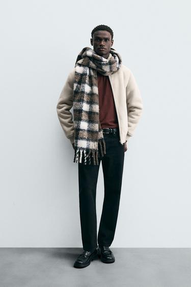 DOUBLE-FACED FAUX SUEDE JACKET - Stone by Zara - Image 0
