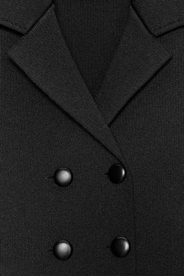 DOUBLE-BREASTED KNIT JACKET - Black by Zara - Image 7