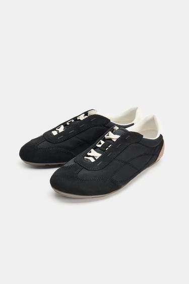 SOFT CONTRAST RUNNING TRAINERS - Black by Zara - Image 1