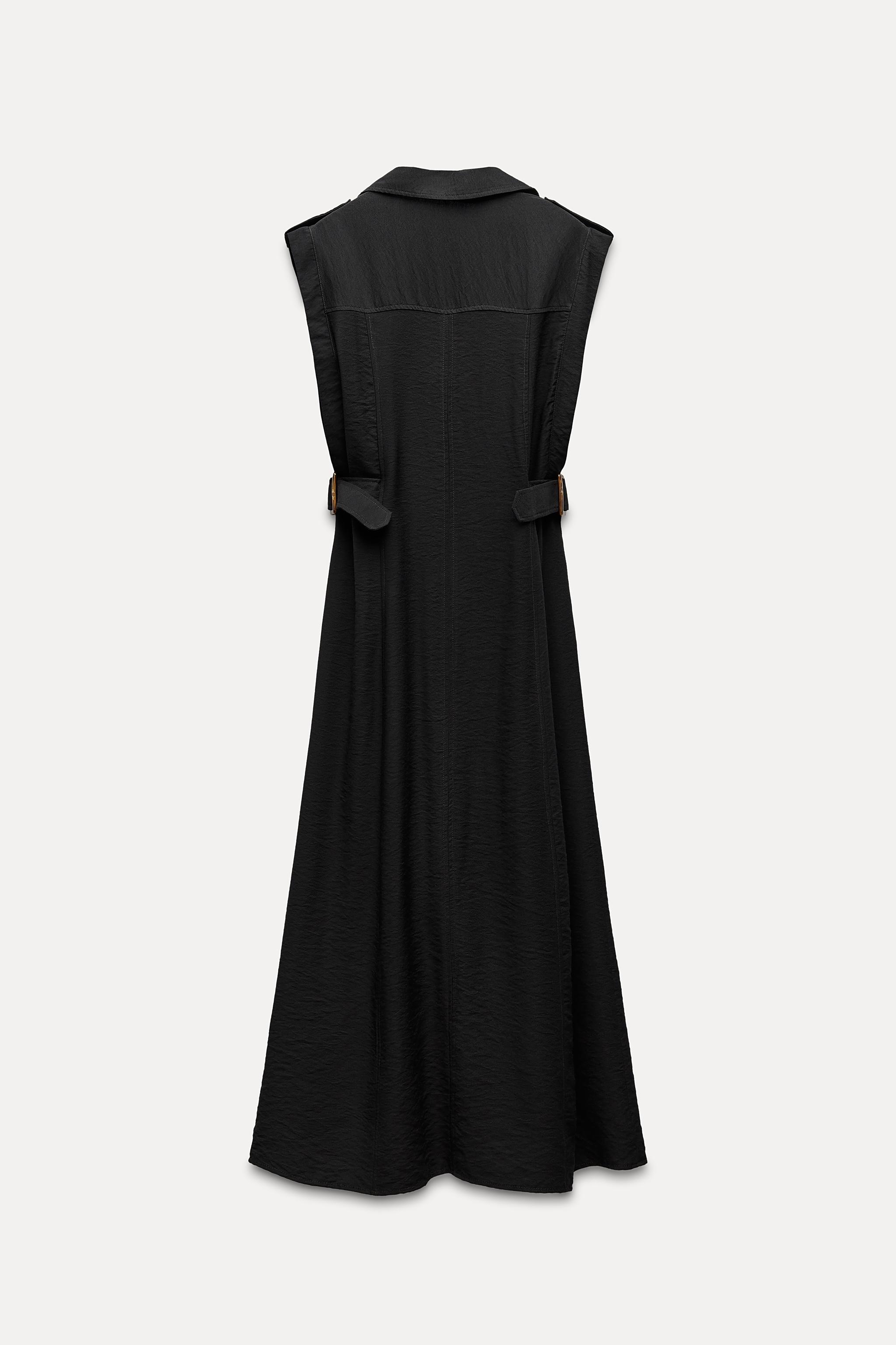 ROBE CHEMISE MI-LONGUE - Noir | ZARA France