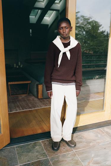 Zara LOOSE FIT JEANS - Ecru - Image 0