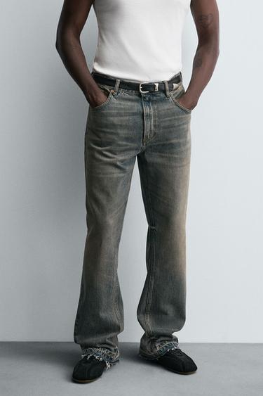 JEANS FLARE FIT - Azul / Verde de Zara