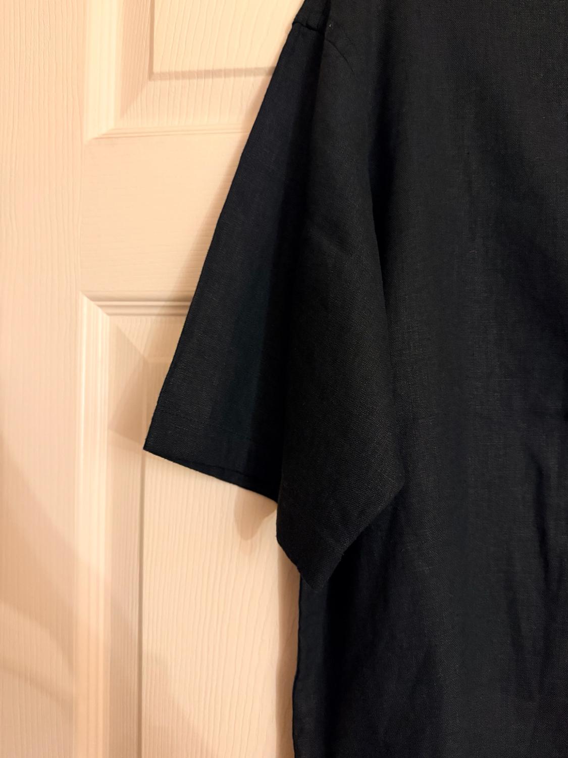 REGULAR FIT LINEN - VISCOSE POLO SHIRT - Image 3