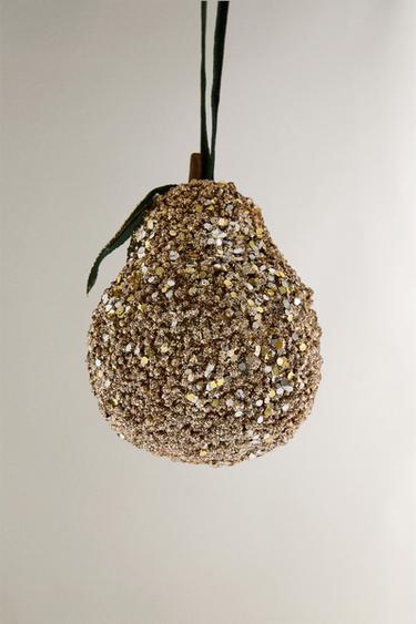 DÉCO SAPIN DE NOËL POIRE PAILLETTÉE - Or de Zara - Image 3