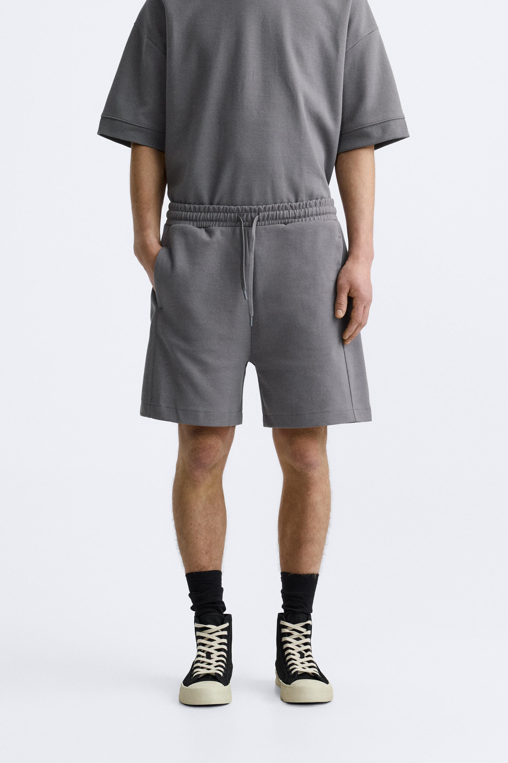 DENSE JOGGER SHORTS - Oyster-white