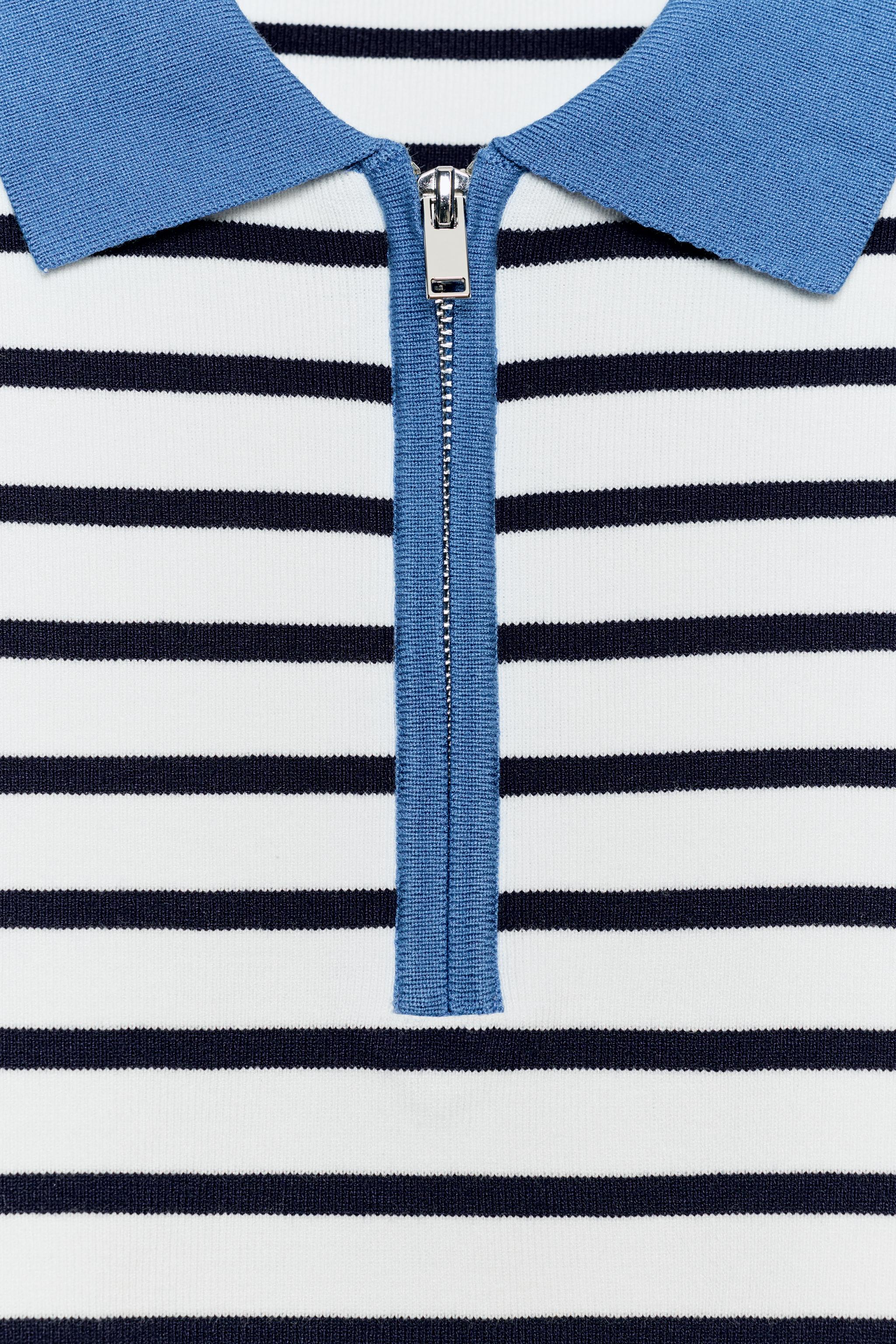 STRIPED KNIT POLO