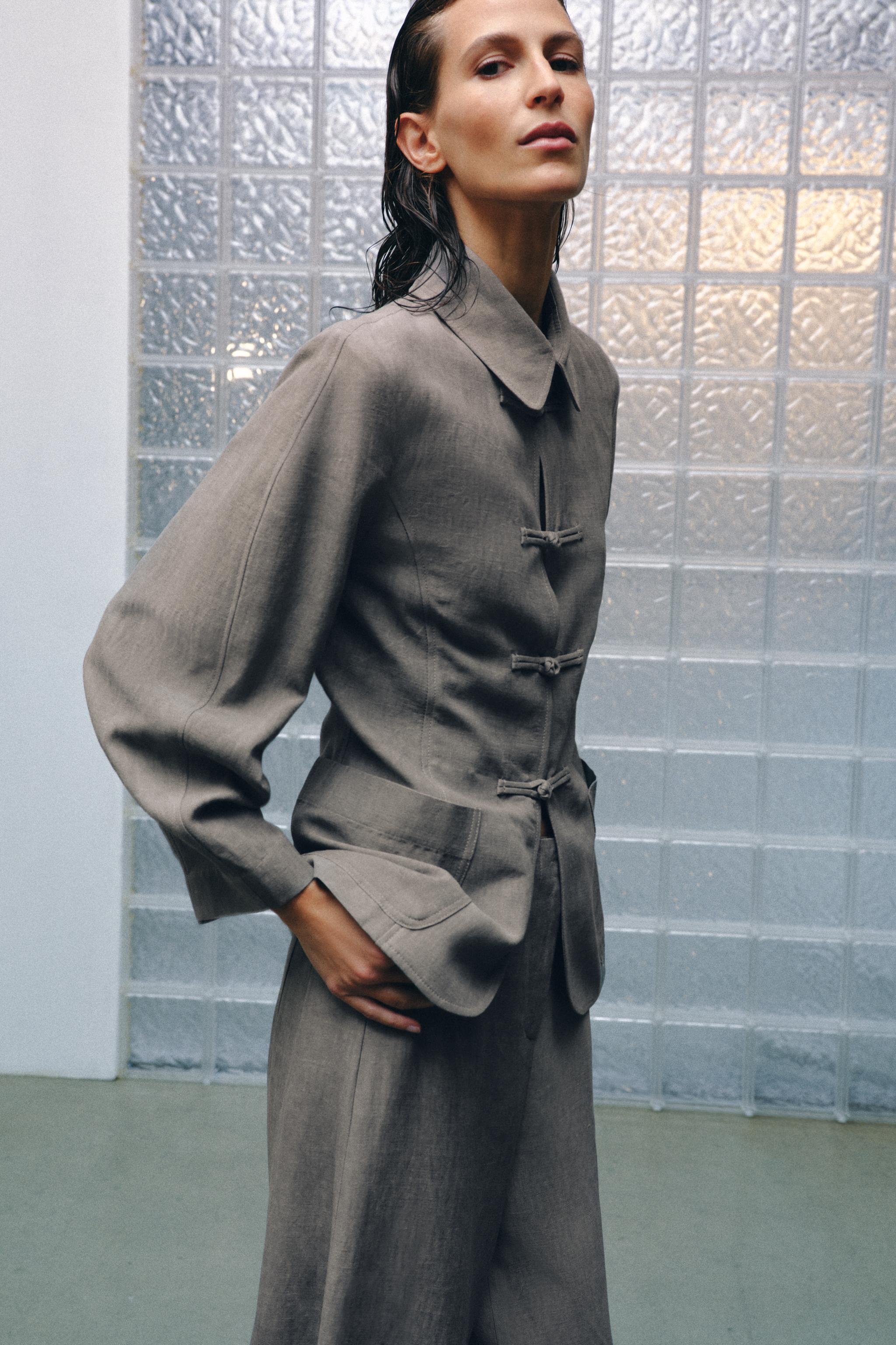 ZW COLLECTION トグルボタンジャケット - グレーマール | ZARA Japan