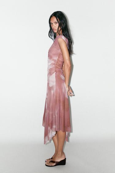 GATHERED TULLE DRESS - Pinks by Zara - Image 4