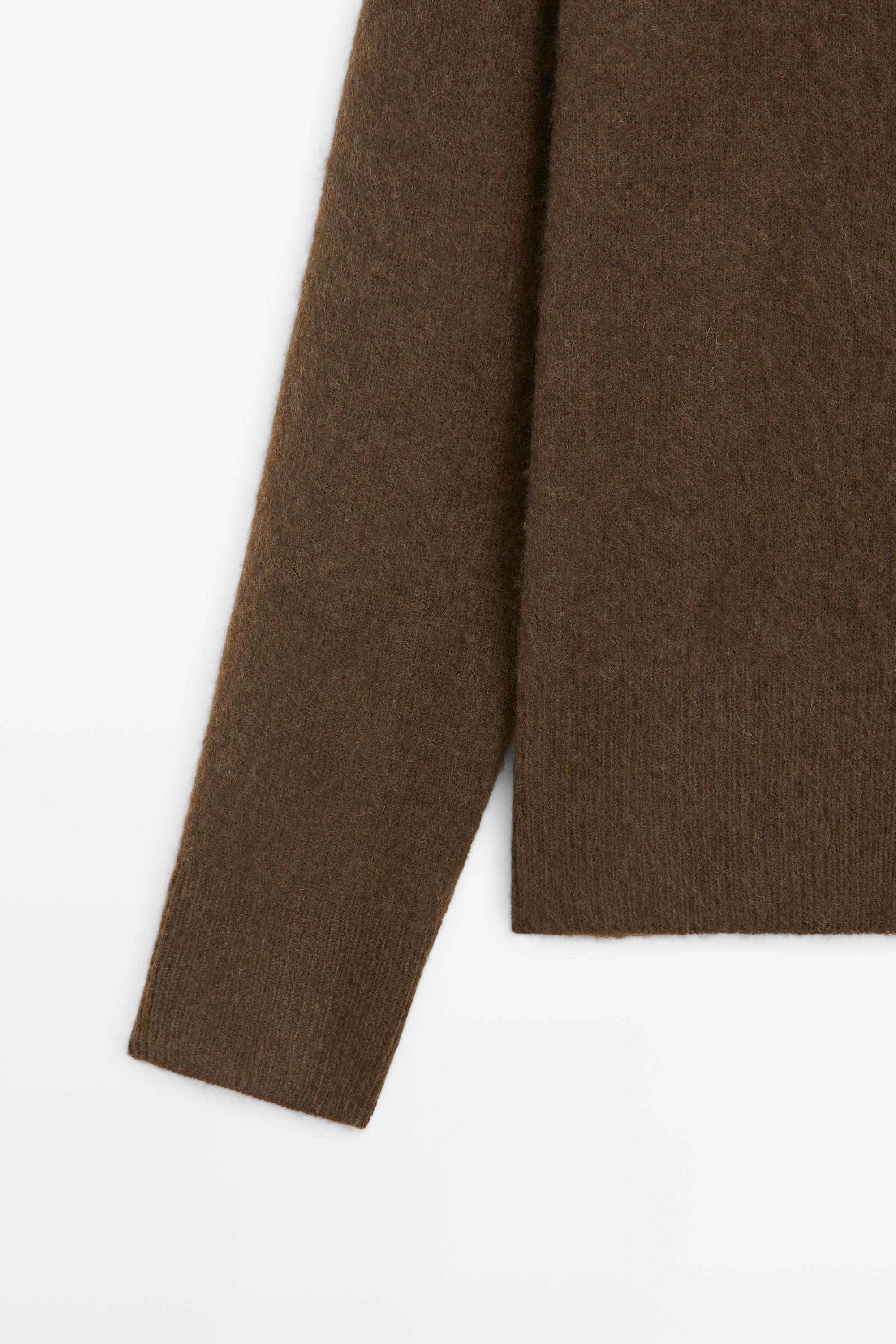 Wool blend toggle cardigan