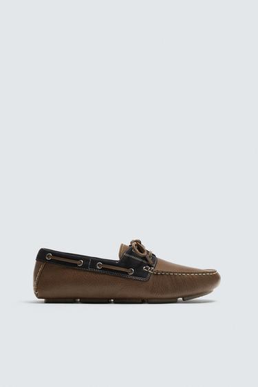 MOCASÍN CASUAL PIEL - Multicolor de Zara