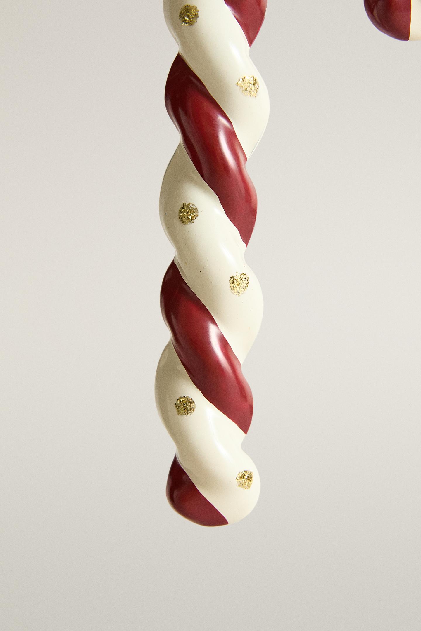 Ёлочные украшения Zara Candy Cane Christmas Tree Decoration, цвет: Белый / Красный — фото 3