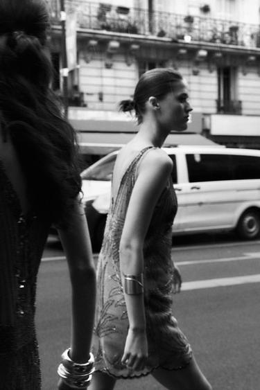 ROBE EN TULLE BRODÉ ZW COLLECTION - Doré de Zara - Image 6