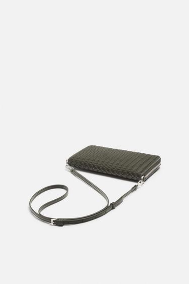 BRAIDED CROSSBODY WALLET - Green by Zara - Image 1