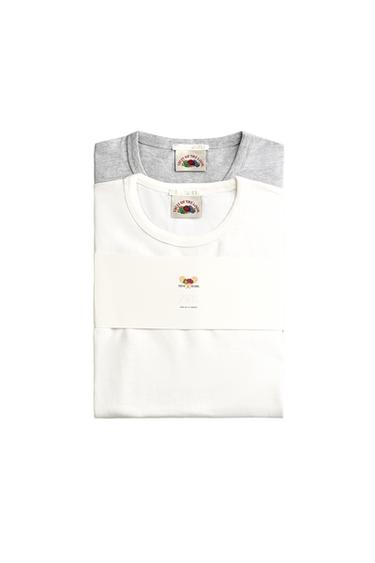 Zara FRUIT OF THE LOOM™ EMBROIDERED T-SHIRT 2-PACK - White